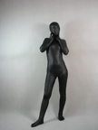 Black Unisex silk Zentai Suit
